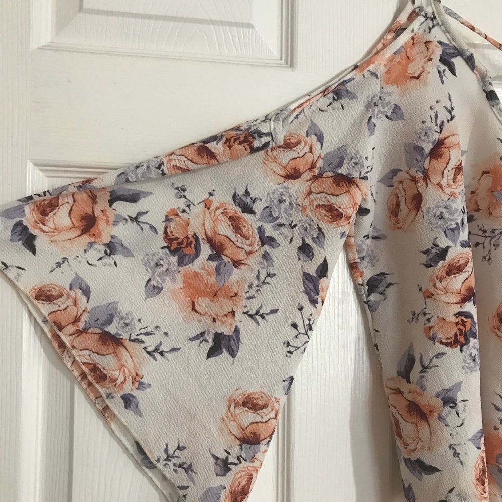 Off the shoulder floral blouse